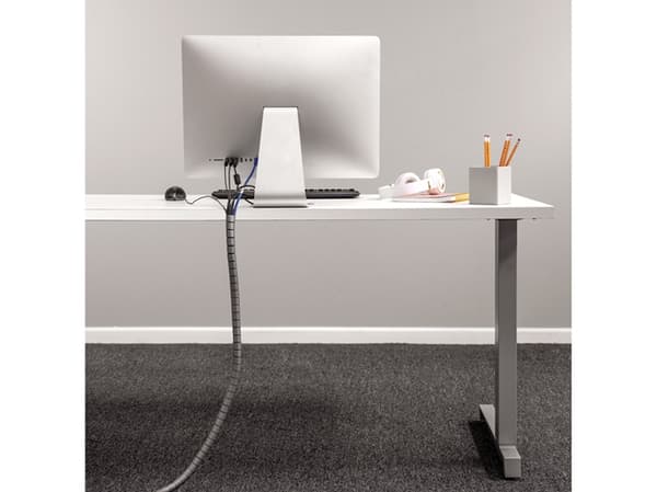 Fellowes CableZip, Taipuisa kaapeliputki, Lattia, Muovi, Hopea