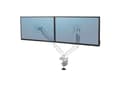 Miniatyrbilde 5 av 5: Fellowes Platinum Series - Monteringssett - justerbare dobbeltarmer - for 2 skjermer - aluminium - hvit - skjermstørrelse: inntil 27" - skrivebordsmo