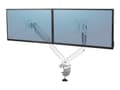 Miniatyrbilde 1 av 5: Fellowes Platinum Series - Monteringssett - justerbare dobbeltarmer - for 2 skjermer - aluminium - hvit - skjermstørrelse: inntil 27" - skrivebordsmo