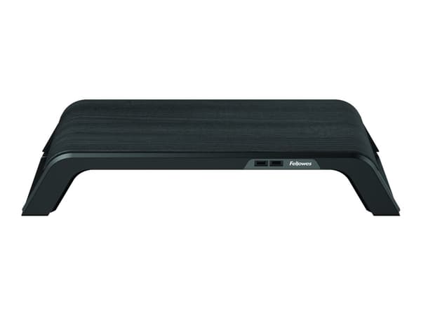 Fellowes Hana Monitor Support - Ställ - för Bildskärm - stål, askfanér - svart - skrivbord