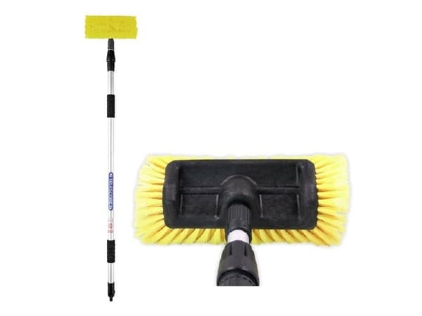IWH 000203 mit Wasserstopp und Waschbürste Vaskebørste til vinduer m/teleskopskaft 1 Set
