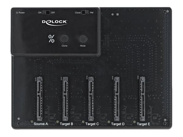 Delock 777 - HDD dockningsstation - fack: 5 - 2.5" - SATA 6Gb/s - USB 3.0 - svart