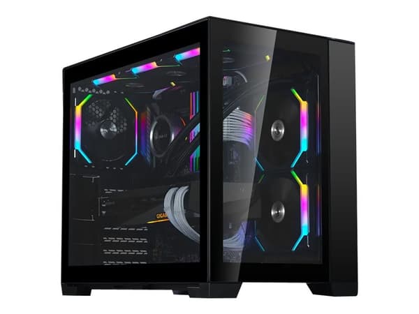Lian Li O11 Dynamic Mini - Tower - ATX - sidepanel med vindu (herdet glass) - ingen strømforsyning (SFX12V/SFX-L12V) - svart - USB/lyd