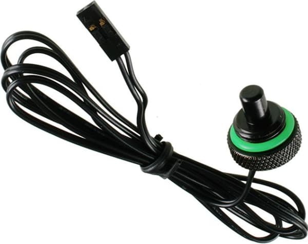 Bitspower tetningsplugg med temperatursensor G1/4 tommer IG - 90 cm, sort matt