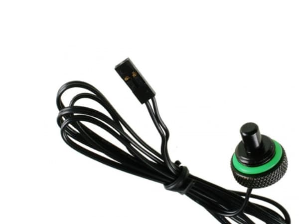 Bitspower tetningsplugg med temperatursensor G1/4 tommer IG - 90 cm, sort matt