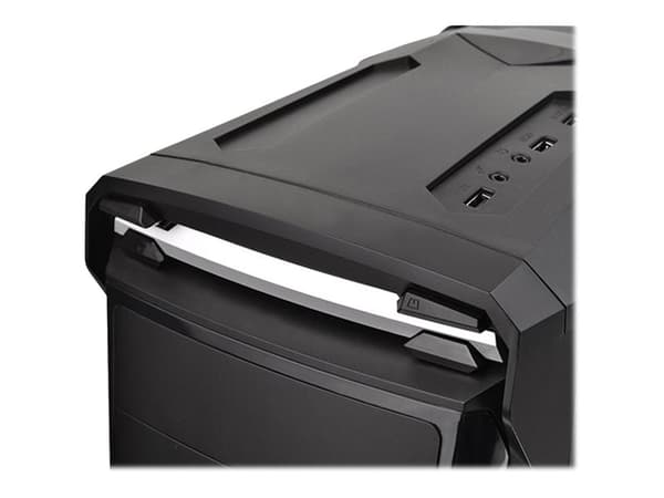 Thermaltake Versa N24 - Tower - ATX - genomskinlig sidopanel - ingen strömförsörjning (PS/2) - svart - USB/ljud