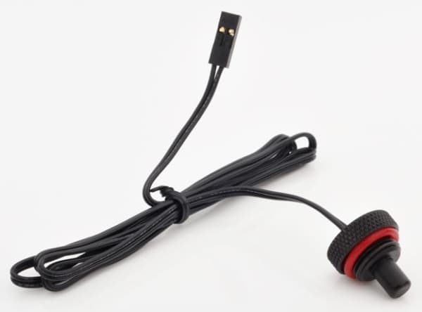 Bitspower tetningsplugg med temperatursensor G1/4 tommer IG - 90 cm, kullsvart