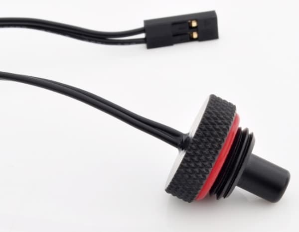 Bitspower tetningsplugg med temperatursensor G1/4 tommer IG - 90 cm, kullsvart