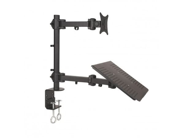 ART L-23 - Monteringssats - för LCD-bildskärm/bärbar dator - metall - svart pulverlack - skärmstorlek: 13"-27" - skrivbord