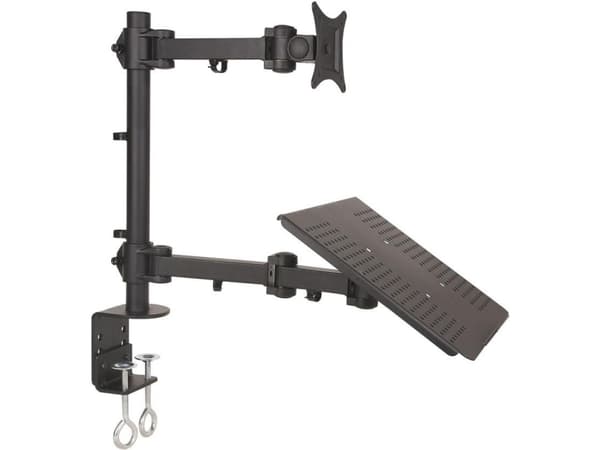ART L-23 - Monteringssats - för LCD-bildskärm/bärbar dator - metall - svart pulverlack - skärmstorlek: 13"-27" - skrivbord
