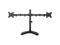 Miniatyrbilde 3 av 5: ART L-21N - Monteringssett (stativfot, 2 justerbare armer) - for 2 LCD-skjermer - pulverbelagt metall - svart - skjermstørrelse: 13"-27" - skrivebord