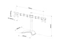 Miniatyrbilde 5 av 5: ART L-21N - Monteringssett (stativfot, 2 justerbare armer) - for 2 LCD-skjermer - pulverbelagt metall - svart - skjermstørrelse: 13"-27" - skrivebord