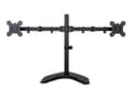 Miniatyrbilde 1 av 5: ART L-21N - Monteringssett (stativfot, 2 justerbare armer) - for 2 LCD-skjermer - pulverbelagt metall - svart - skjermstørrelse: 13"-27" - skrivebord