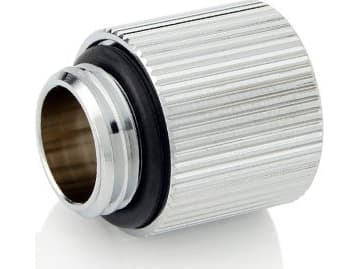 Bitspower Touchaqua-adapter rett G1/4 tommer hann til G1/4 tommer hunn - pakke med 2, 15 mm, sølv