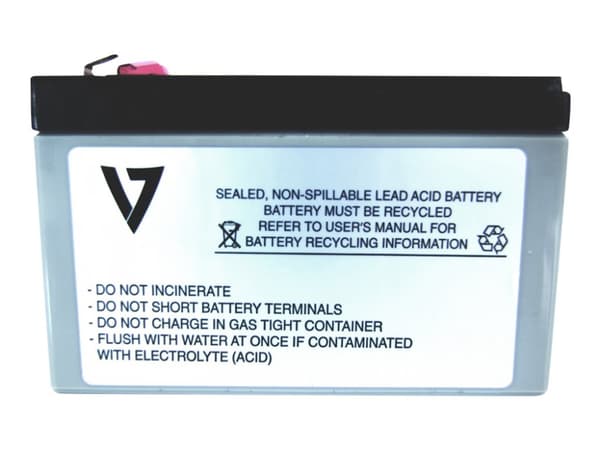V7 RBC17-V7-1E - UPS-batteri (tilsvarer: APC RBC17) - 1 x batteri - blysyre - 9 Ah - for P/N: BE850G2, BE850G2-CP, BE850G2-FR, BE850G2-GR, BE850G2-IT