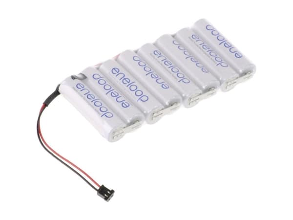 Panasonic eneloop-sarjan F1x8 Graupner-paristopakkaus 8x R6 (AA) kaapeli, pistoke NiMH 9,6 V 1900 mAh