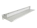 Miniatyrbilde 3 av 5: Delock Cable Management Brush Strip with Cable Support Plate - Styringspanel for rackkabler med børste - grå - 1U - 19"