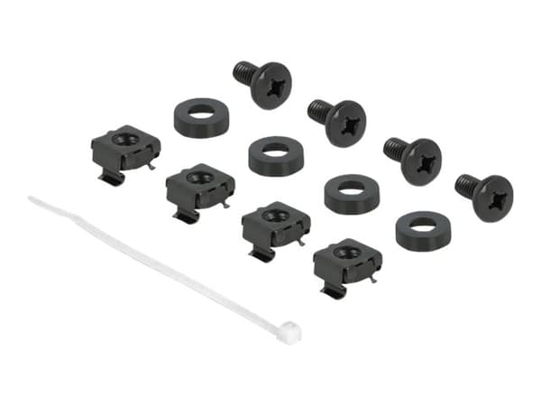 Delock Cable Management Brush Strip with Cable Support Plate - Styringspanel for rackkabler med børste - grå - 1U - 19"