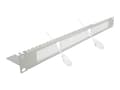 Miniatyrbilde 2 av 5: Delock Cable Management Brush Strip with Cable Support Plate - Styringspanel for rackkabler med børste - grå - 1U - 19"