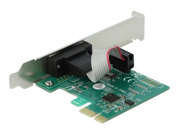 Delock PCI Express Card to 1 x Serial RS-232 - Seriell adapter - PCIe 2.0 låg profil - RS-232 x 1 - grön