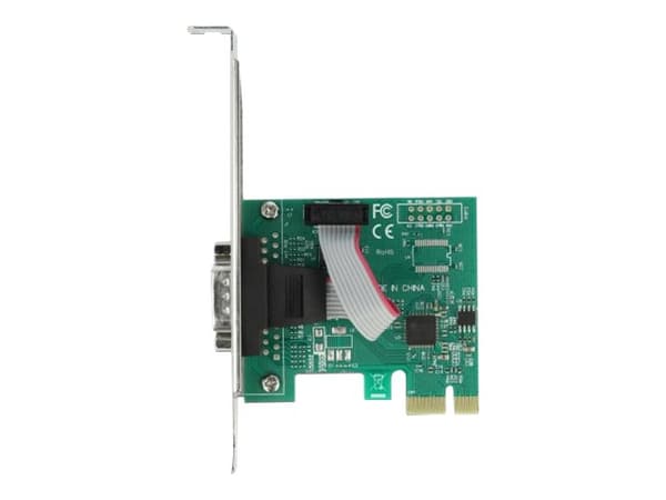 Delock PCI Express Card to 1 x Serial RS-232 - Seriell adapter - PCIe 2.0 låg profil - RS-232 x 1 - grön