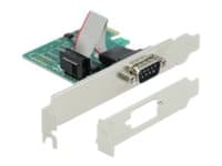 Delock PCI Express Card to 1 x Serial RS-232 - Seriell adapter - PCIe 2.0 låg profil - RS-232 x 1 - grön Grön