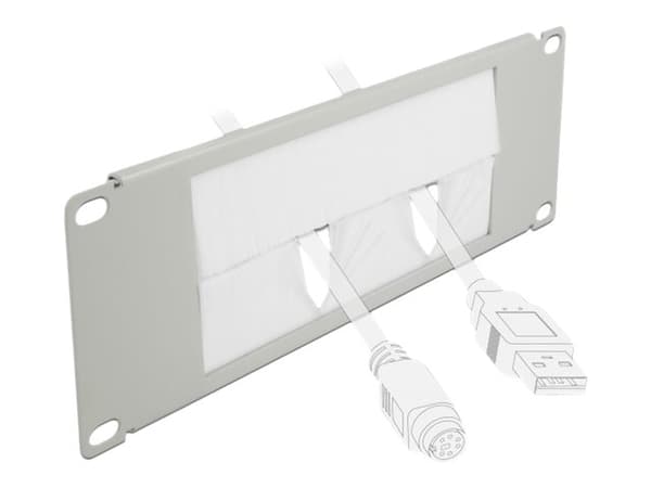 DeLOCK 66535, Kaapelin hallintapaneeli, Harmaa, Metalli, 2U, 254 mm, 88,5 mm