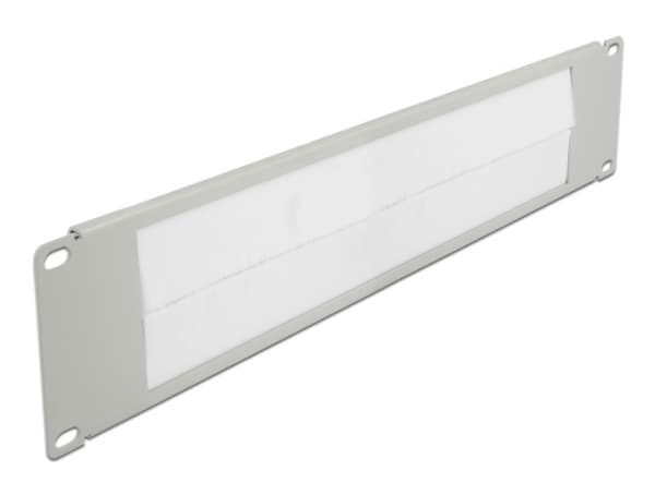 DeLOCK 66536, Kaapelin hallintapaneeli, Harmaa, Metalli, 2U, 483 mm, 88,5 mm