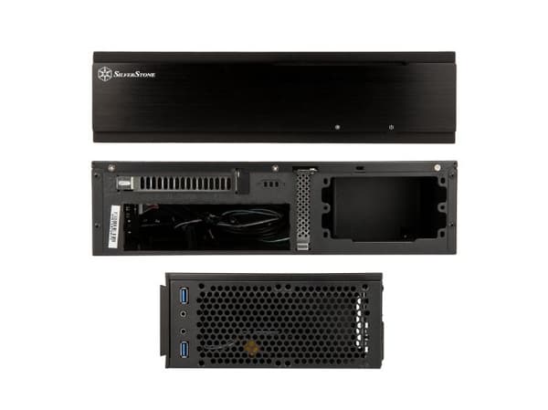 SilverStone MILO ML06 - SFF - mini ITX - ingen strömförsörjning (SFX12V) - svart - USB/ljud