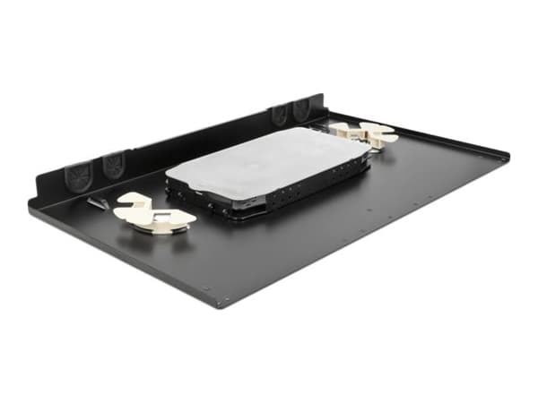 Delock - Spleiseboks for fiberoptikk - svart - 1U - 19"