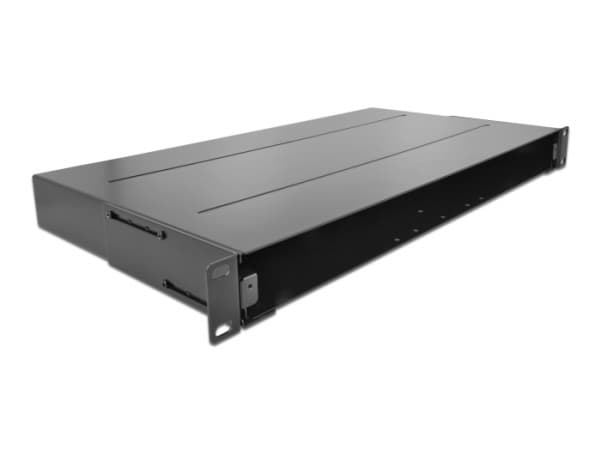 Delock - Spleiseboks for fiberoptikk - svart - 1U - 19"