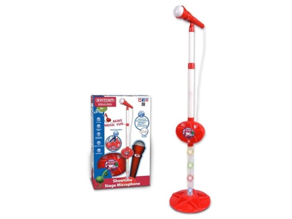 Bontempi Showtime Stage Microphone with connection to music devices, Lelumikrofoni, 3 vuosi/vuosia, AA, Monivärinen