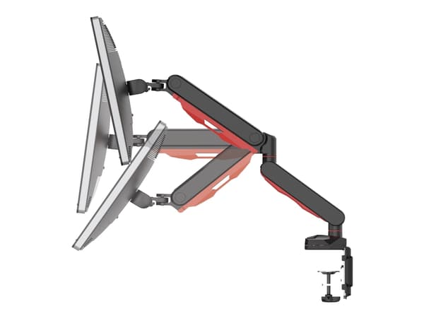 Iiyama DSG3001C-R1 - Monteringssats - justerbar arm - för LCD-display - svart, dynamic red - skärmstorlek: 17"-30" - disk-monteringsbar