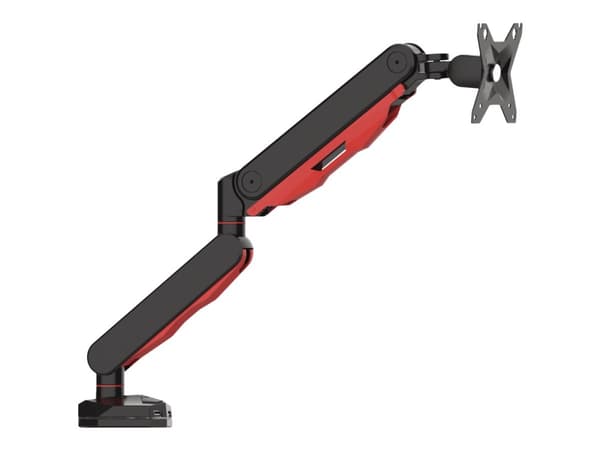 Iiyama DSG3001C-R1 - Monteringssats - justerbar arm - för LCD-display - svart, dynamic red - skärmstorlek: 17"-30" - disk-monteringsbar