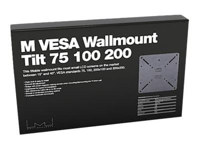 Multibrackets M VESA Wallmount Tilt - Monteringssett (tippeveggmontering) - for LCD-skjerm - svart - skjermstørrelse: 14"-24" - veggmonterbar