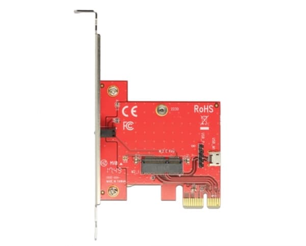 Delock - Kontrollerkort - M.2 - M.2 Card - låg profil - PCIe x1, USB 2.0