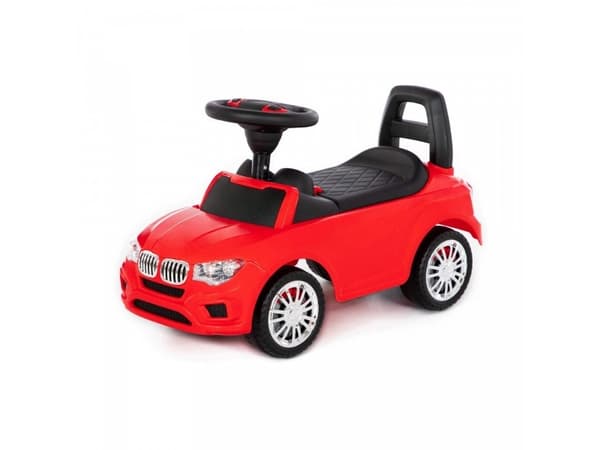 Wader Ride-on bil "SuperCar" nr. 5 med rødt lydsignal