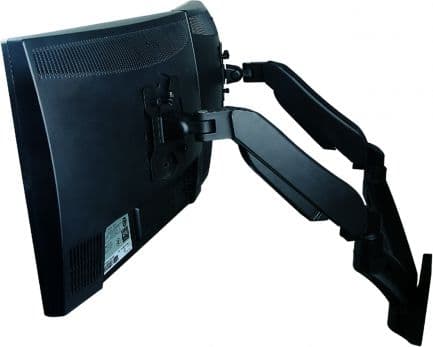 ART L-14GW - Brakett - justerbar arm - for 2 LCD-skjermer - metall - svart - skjermstørrelse: 13"-27" - veggmonterbar