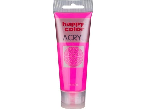 Happy Color Akrylmaling 75ml fluo rosa