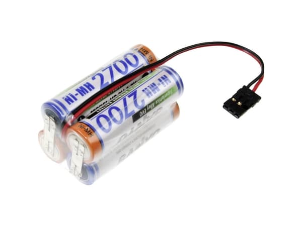 Panasonic Würfel F2x2 Graupner Batteripakke Celletal: 4 Batteristørrelse: R6 (AA) Kabel, Stik NiMH 4.8 V 2700 mAh
