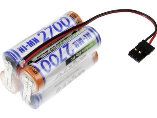 Panasonic Würfel F2x2 Graupner Batteripakke Celletal: 4 Batteristørrelse: R6 (AA) Kabel, Stik NiMH 4.8 V 2700 mAh