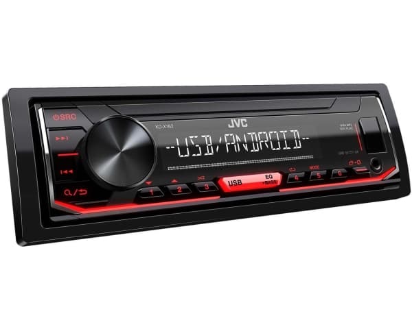 JVC KD-X162, Sort, 1 DIN, 200 W, 4.1 kanaler, 50 W, 20 - 20000 Hz