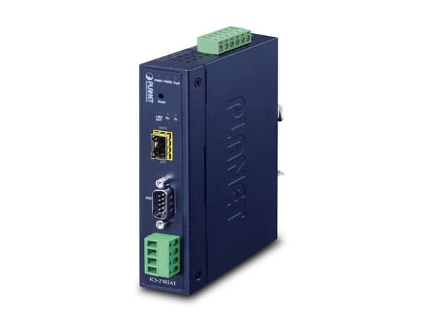 PLANET IP30 Industrial 1-Port, 390 g, 32 x 87,8 x 135 mm, -40 - 75 °C, -40 - 85 °C, 5 - 95%, Blå Blå