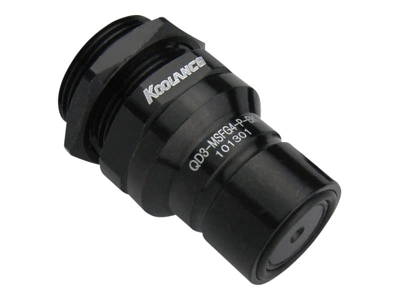 Koolance QD3 Male Quick Disconnect No-Spill Coupling, Panel Female Threaded G 1/4 BSPP - Koppling till vätskekylsystem - svart