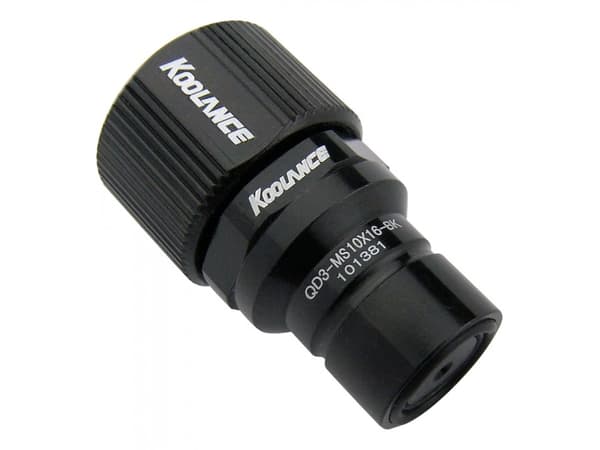 Koolance QD3 Male Quick Disconnect No-Spill Coupling, Compression for 10mm x 16mm (3/8in x 5/8in) - Koppling till vätskekylsystem - svart