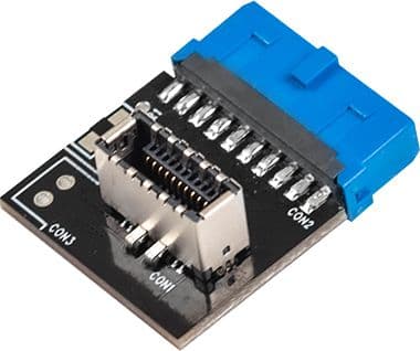Chieftec ADP-CT3 - Intern USB-adapter - 19-stifts USB 3.1-kontakt (hane) till 20-stift USB 3.1-överdel (hona)
