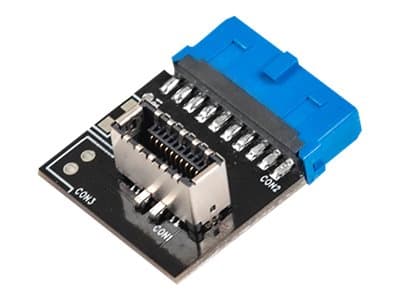 Chieftec ADP-CT3 - Intern USB-adapter - 19-stifts USB 3.1-kontakt (hane) till 20-stift USB 3.1-överdel (hona)