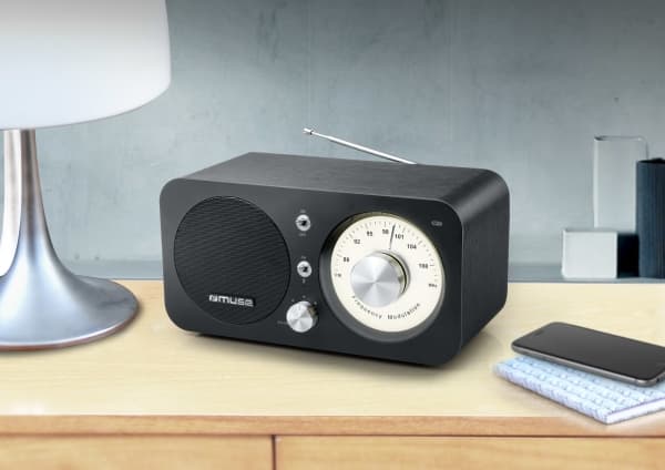 Muse M-095 BT, Bærbar, FM, 88 - 108 MHz, 5 W, Sort, Rotasjon