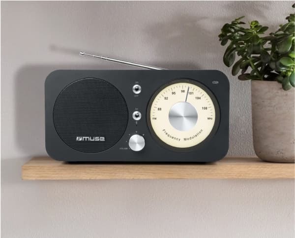 Muse M-095 BT, Bærbar, FM, 88 - 108 MHz, 5 W, Sort, Rotasjon