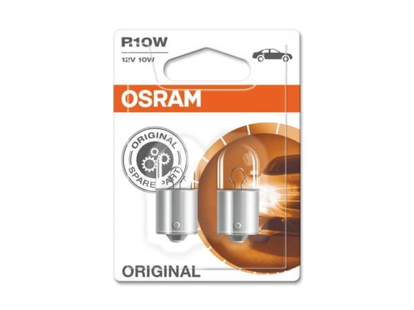 Osram Original - Metal Base R10W - 10W - 12V - Blister - 2 stk.